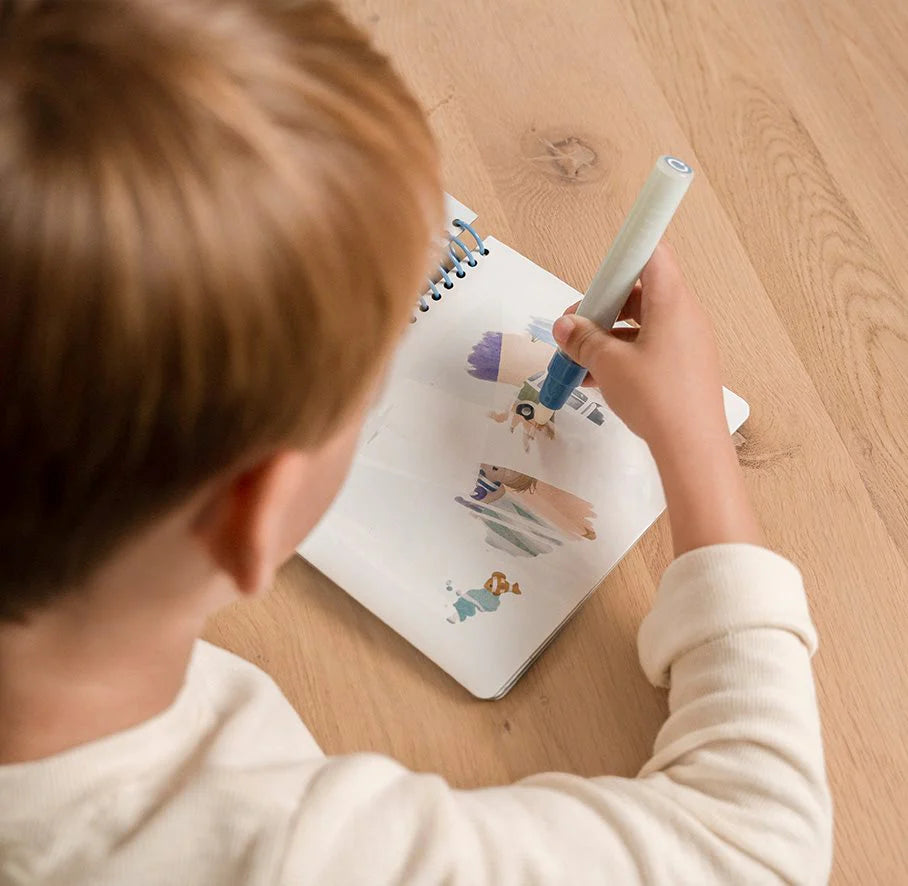 Little Dutch – Watercolor Book Jim & Friends – Libro magico da colorare con acqua 3+