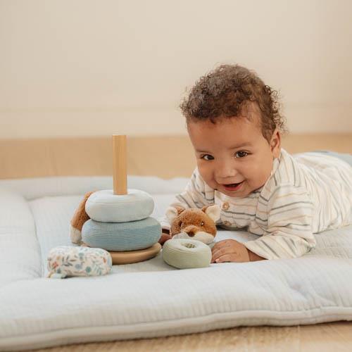 Little Dutch Anelli Impilabili in Legno – Forest Friends - Apple Pie