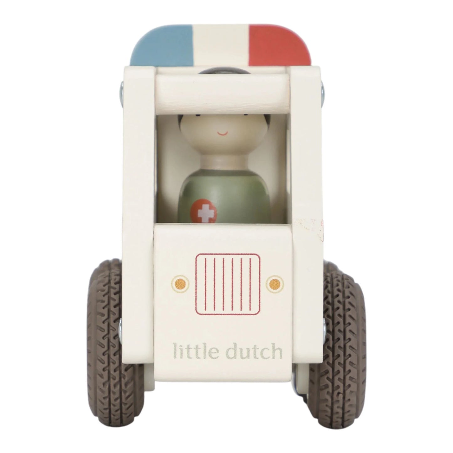 Little Dutch – Ambulanza in legno bianca con personaggio – Essentials