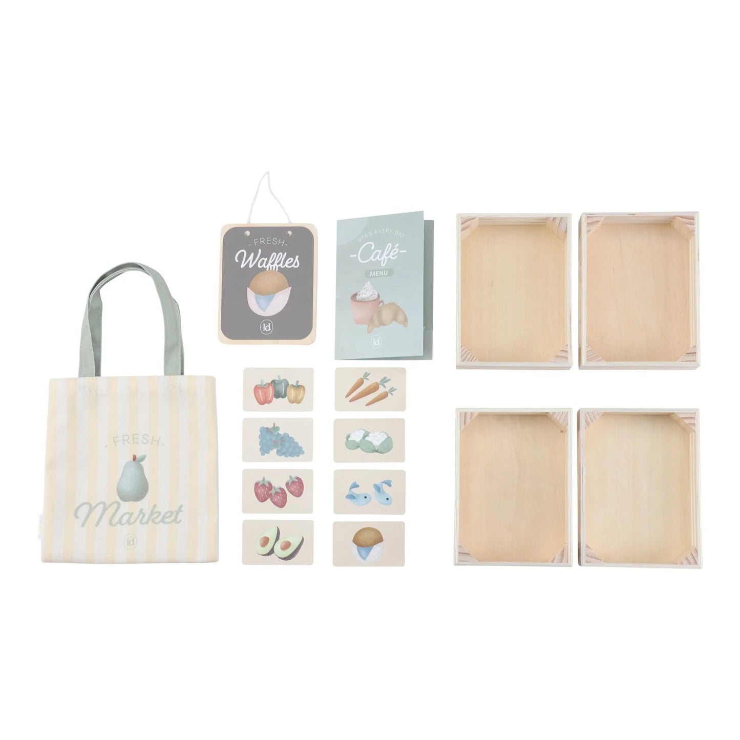 Little Dutch – Banco da Mercato in Legno Verde