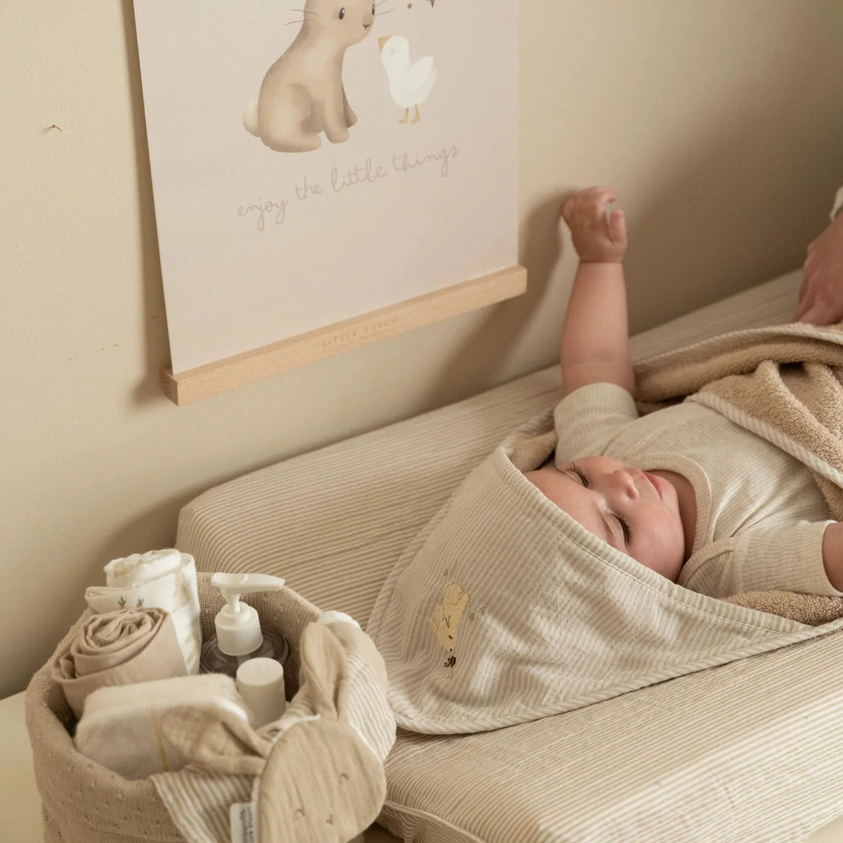Little Dutch – Accappatoio Neonato con Cappuccio Baby Bunny 75x75 cm