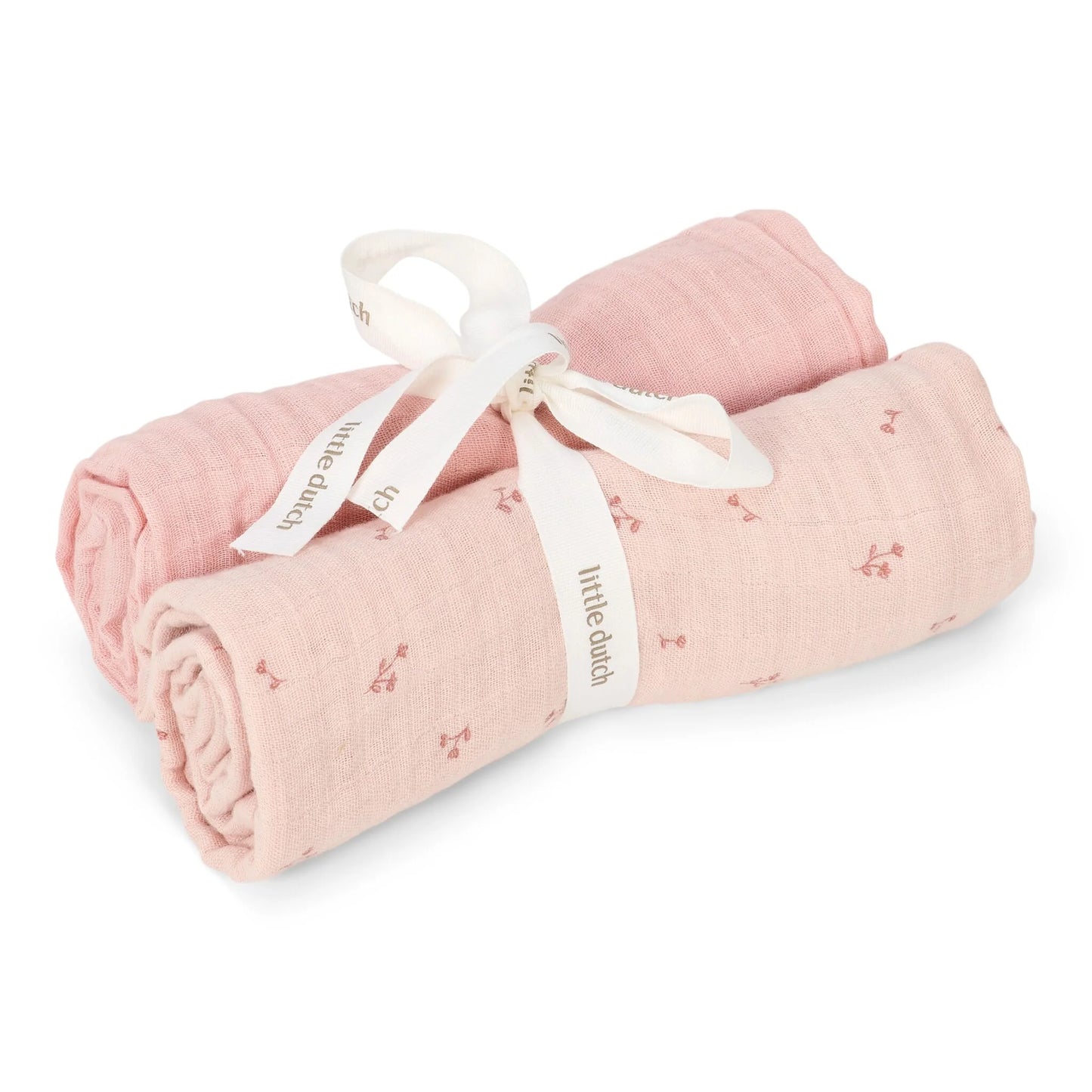 Little Dutch Set 2 Swaddle 70×70 – Pink Essentials (Pure Blossom)
