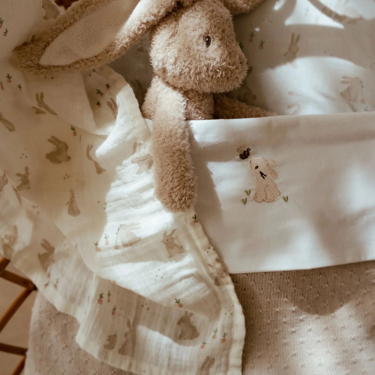 Little Dutch Swaddle in Mussola 120 x 120 cm - Baby Bunny