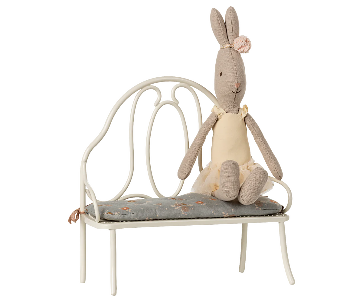 Maileg Panchina vintage, Miniatura - Bianco - Apple Pie