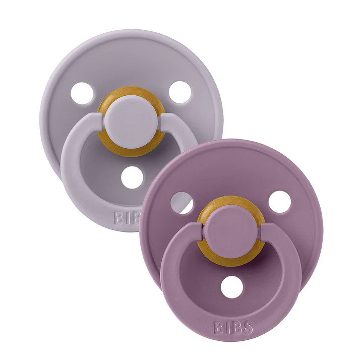 Set di 2 Ciucci Bibs Symmetrical - Colour Pacifier - Fossil Grey e Mauve - Apple Pie