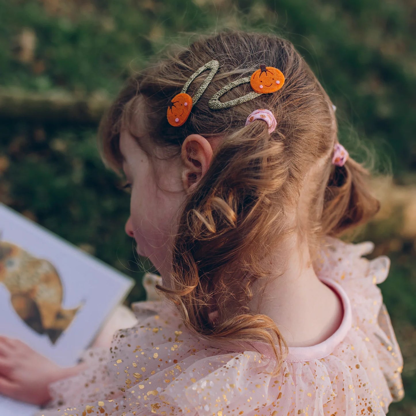 Rockahula Little Pumpkin Clips – Fermagli Zucchette Glitterate per Halloween