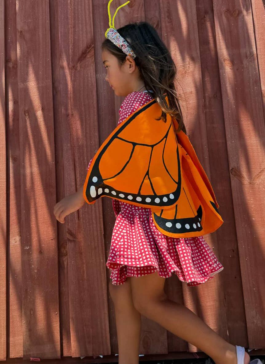 Orange Monarch Butterfly Costume Wings - Apple Pie