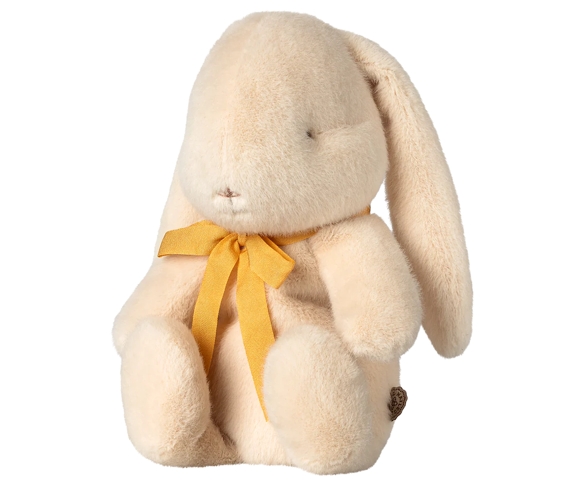 Peluche Maileg coniglietto piccolo crema 27 cm con fiocco al collo, idea regalo per bambini