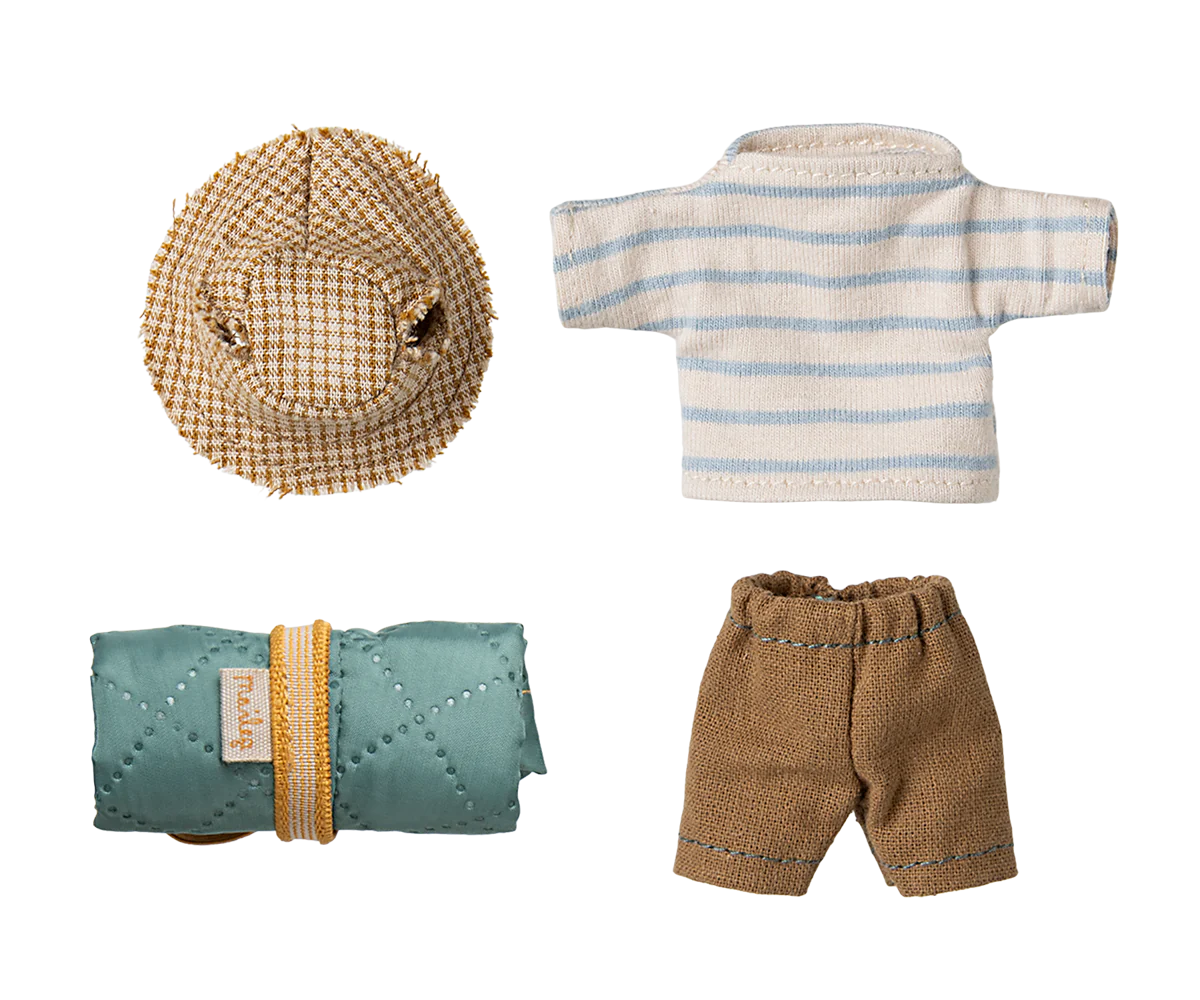 Maileg Topolino Escursionista fratello maggiore Righe Azzurre - Apple Pie