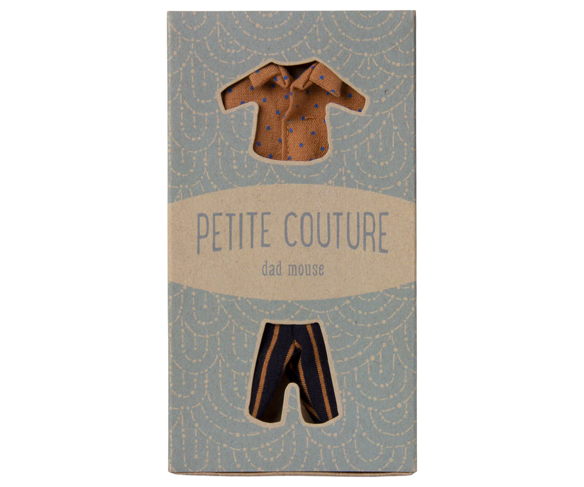 Maileg Vestiti Topolino papà - Camicia e Pantaloni a righe - Apple Pie