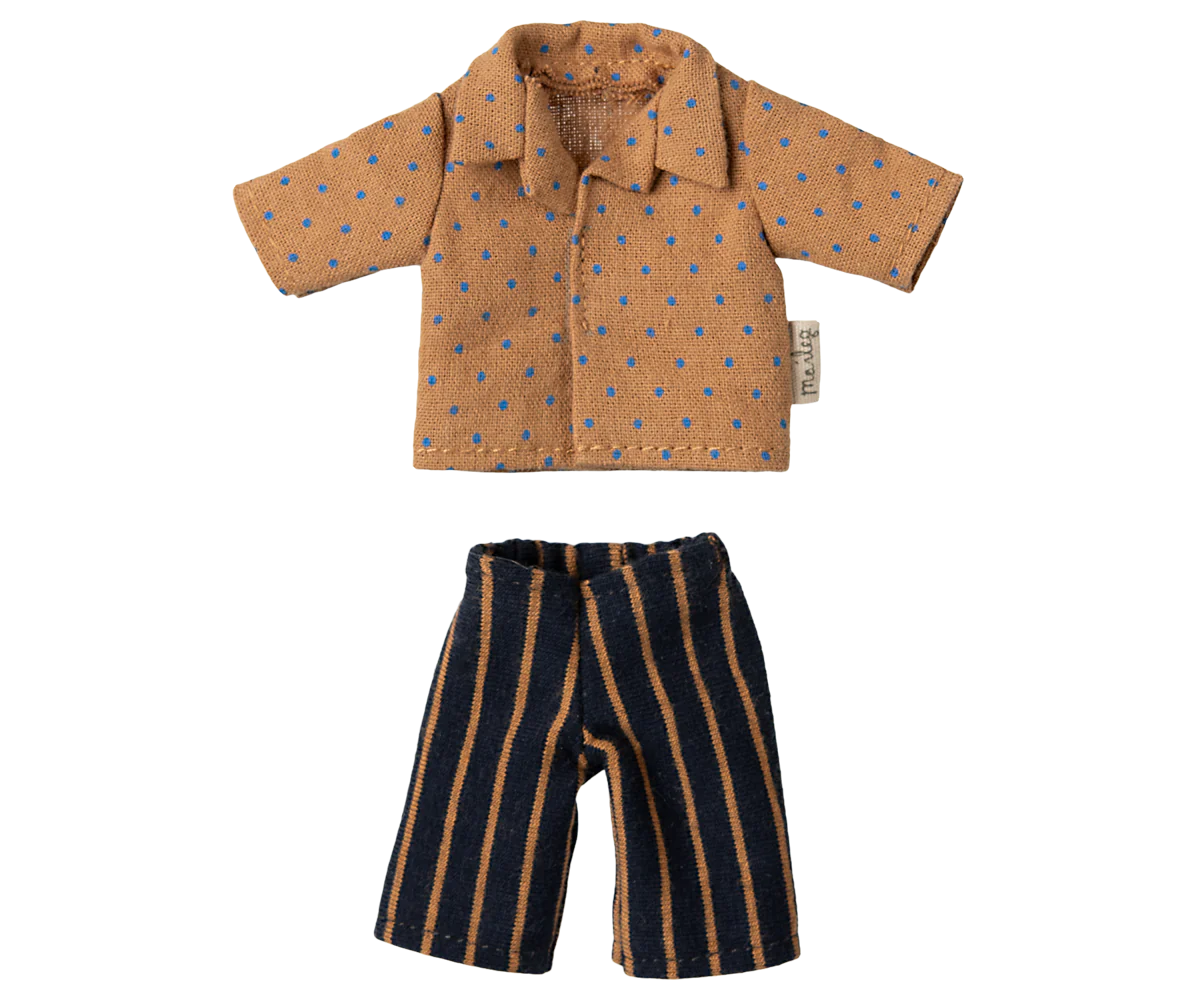 Maileg Vestiti Topolino papà Camicia e Pantaloni a righe – Apple Pie