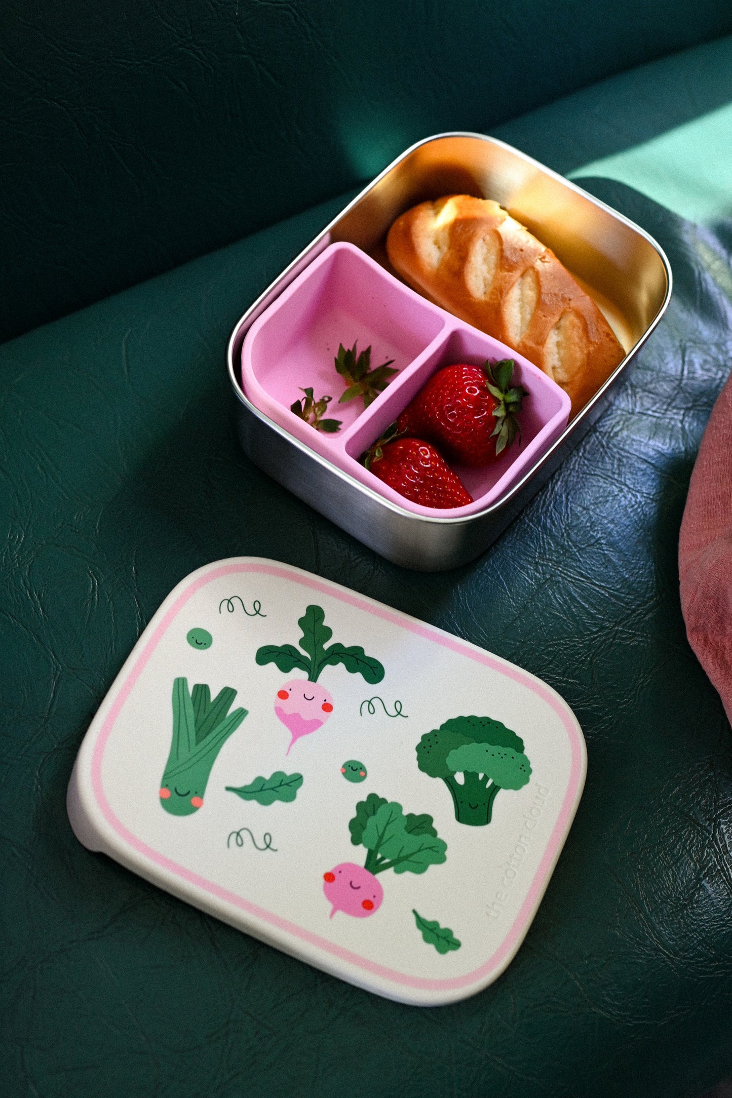 Lunch Box in Acciaio Inox con Scomparti Removibili – Veggie Pals