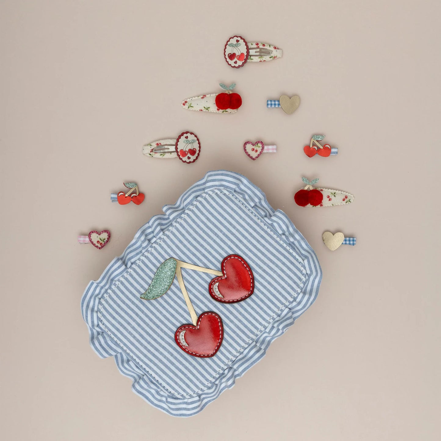 Mollette Capelli Bambina Mimi & Lula Red Cherries Mini Clips (Set 8)