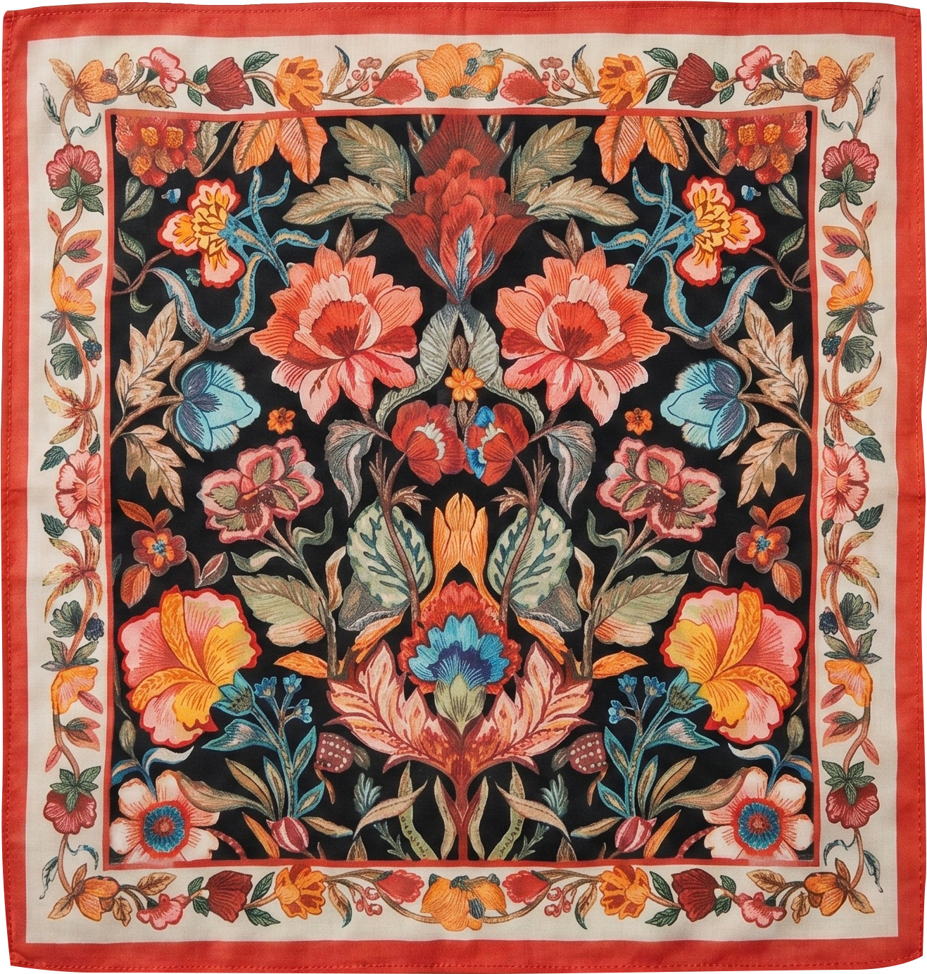 Bandana Vismaya "Black"| Bandana in Cotone Ricamata