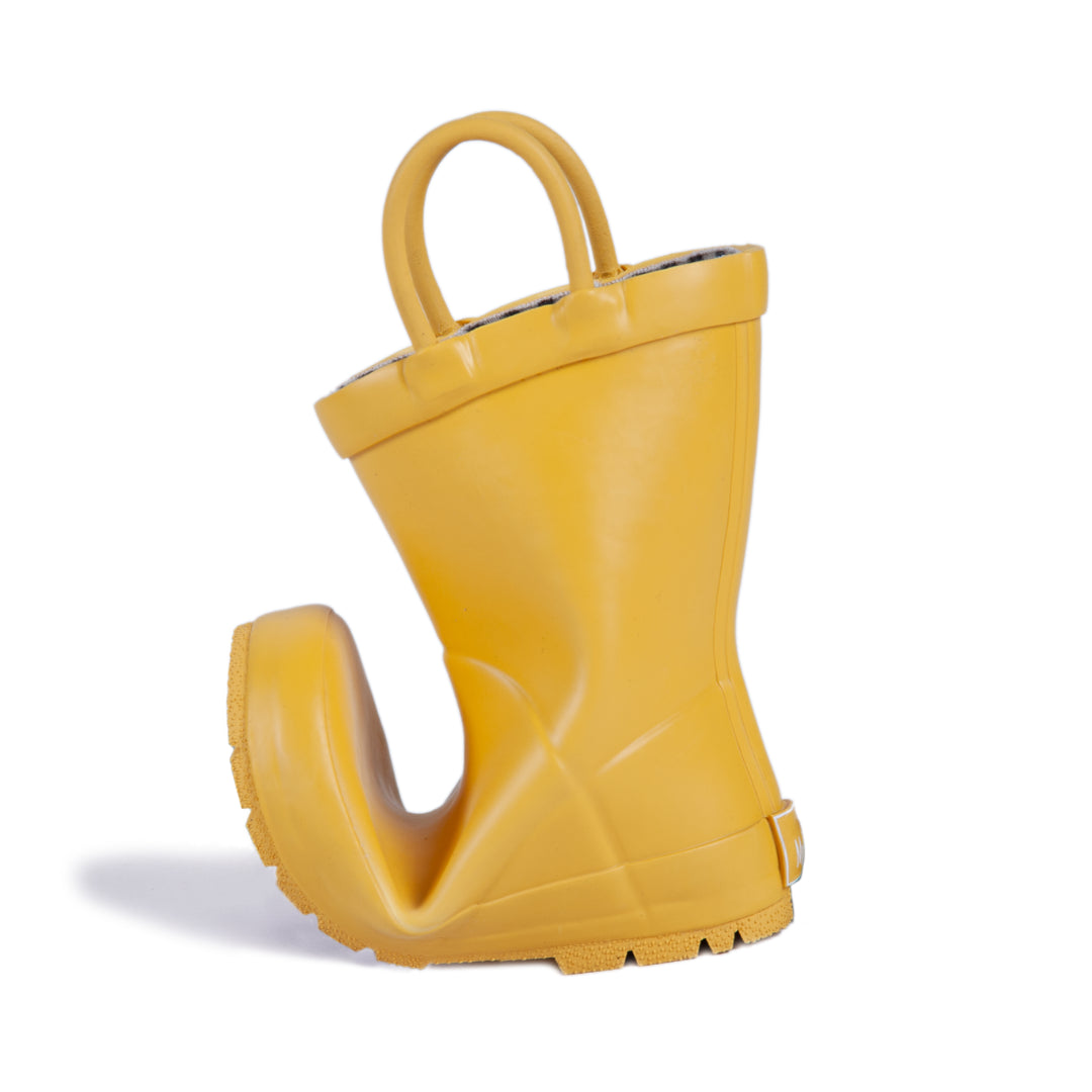 Stivaletti Pioggia Bambini Giallo Opaco in Gomma | Mr Tiggle