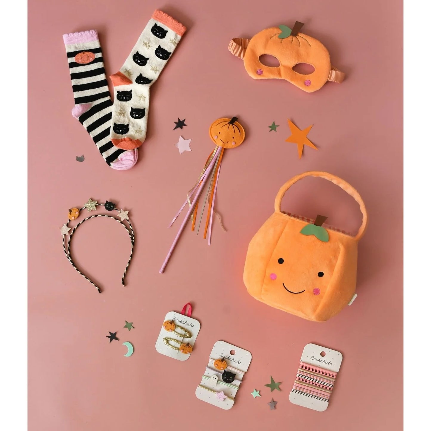 Rockahula Little Pumpkin Clips – Fermagli Zucchette Glitterate per Halloween