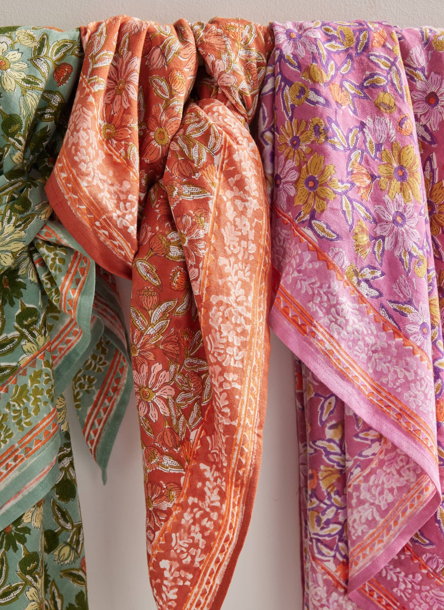 Bonheur du Jour Foulard bambina Meera Terracotta – Cotone floreale | Apple Pie Milano