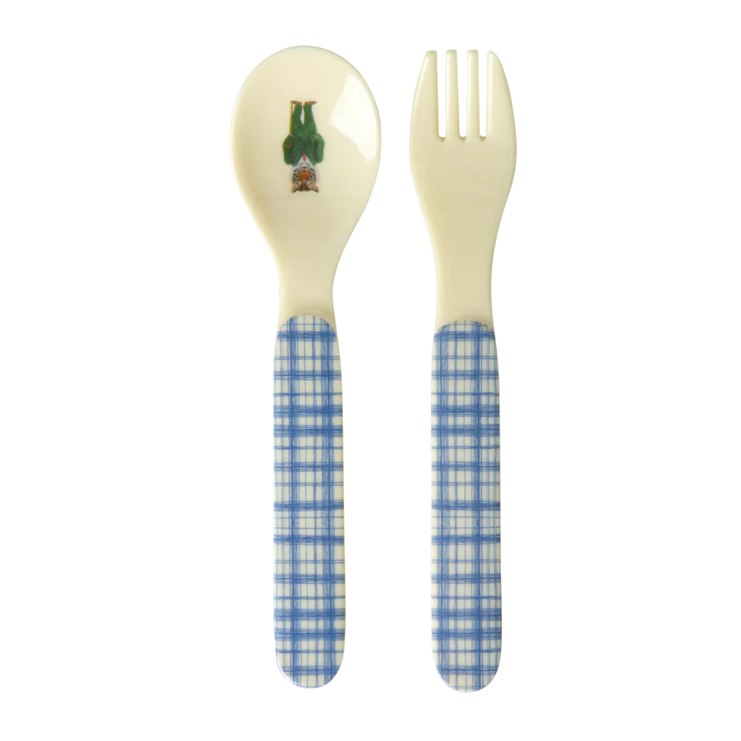 RICE Posate in Melamina Nathalie Lete blu - Apple Pie