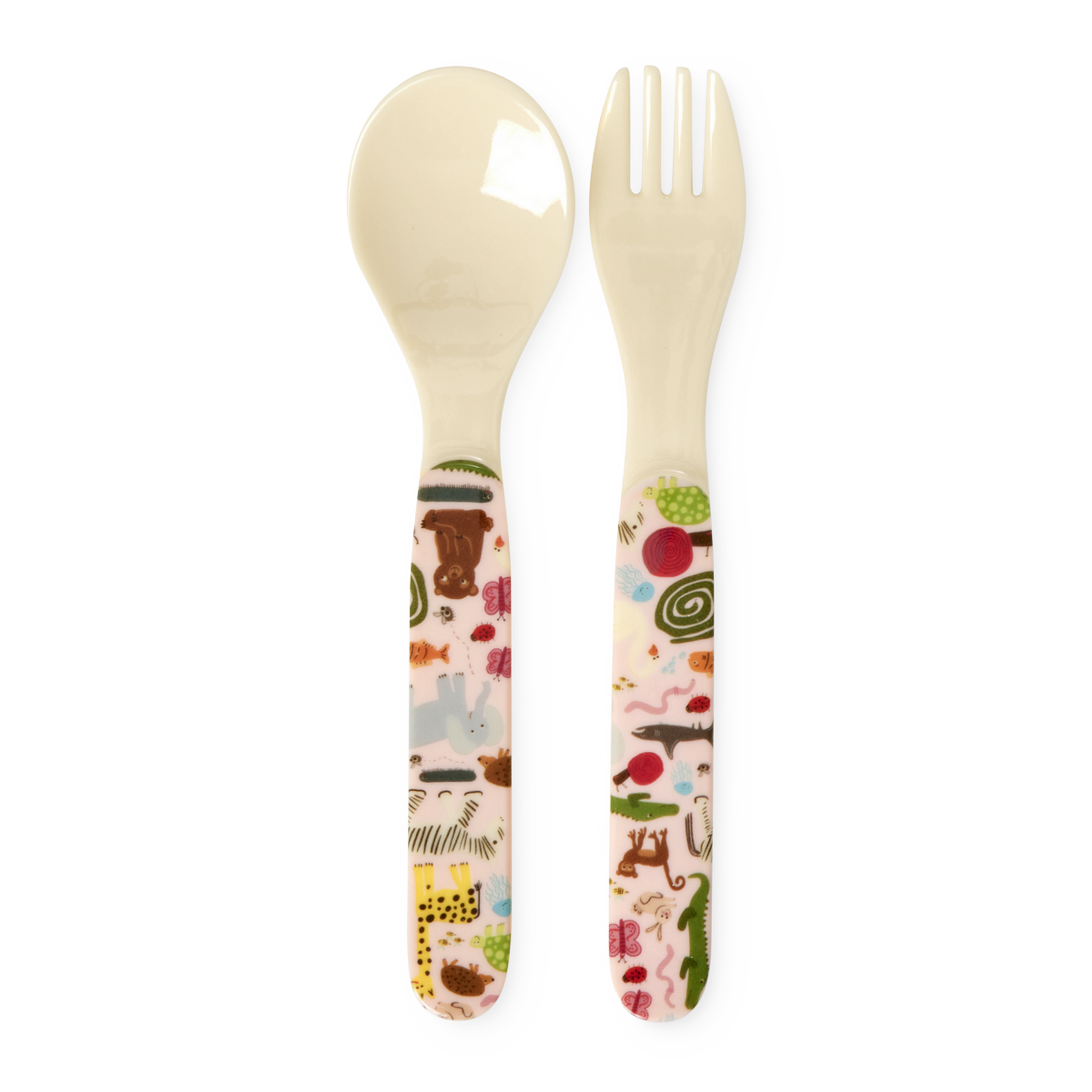 RICE Posate in Melamina Pink - Wildlife - Apple Pie