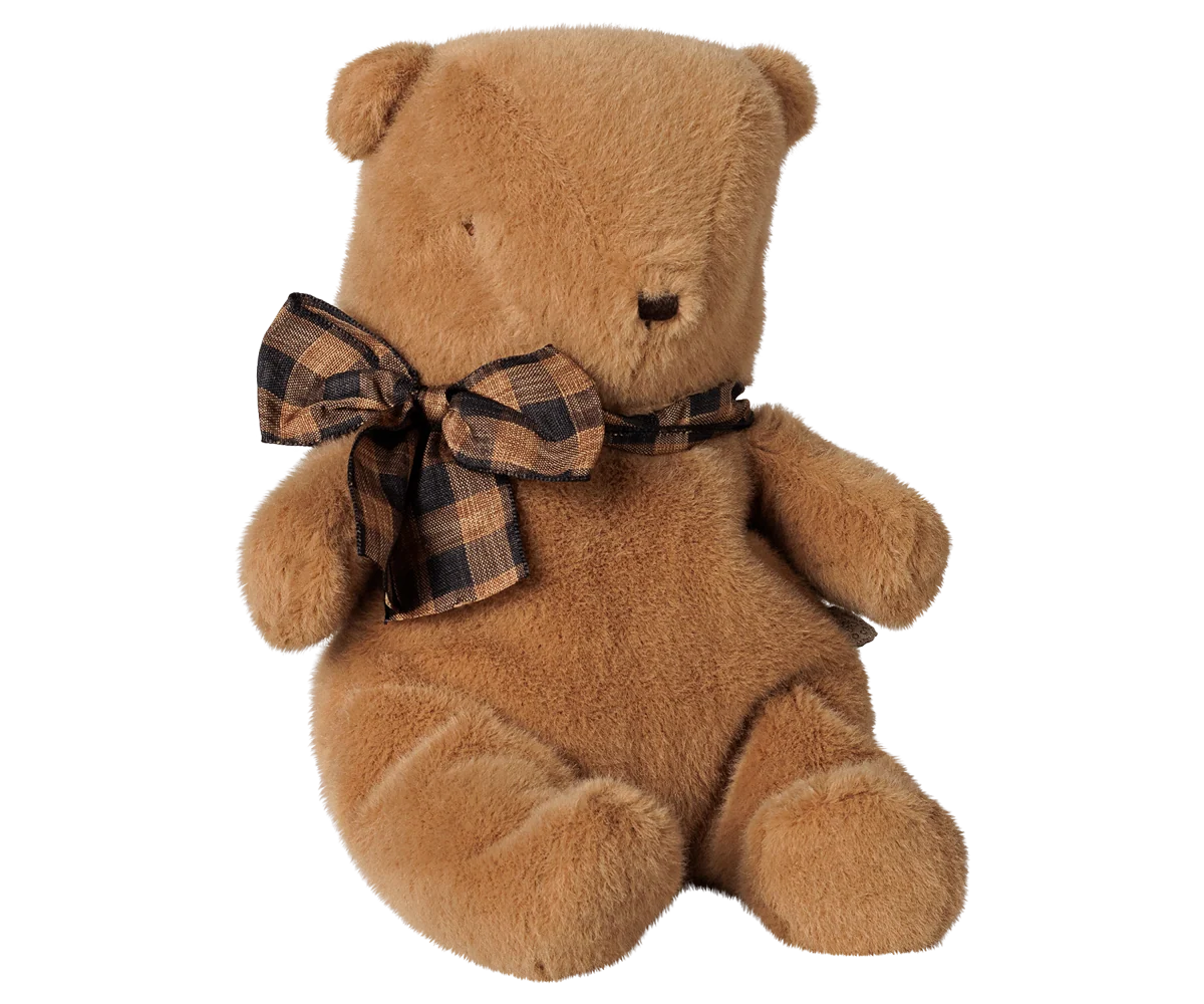 Orsacchiotto di Peluche Maileg Piccolo – Marrone Chiaro con Fiocco | Teddy Bear Vintage PRE-ORDINE