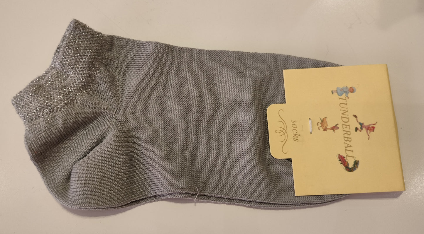 Tunderball Calzino in cotone grigio e lurex