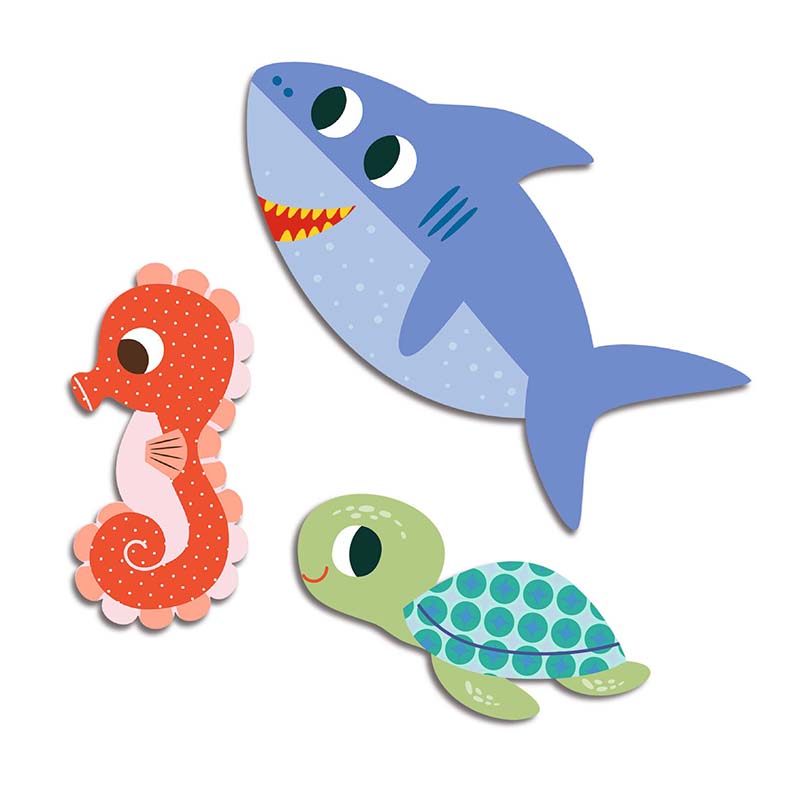 Djeco Primi Stickers 18M+ – Animali del Mare