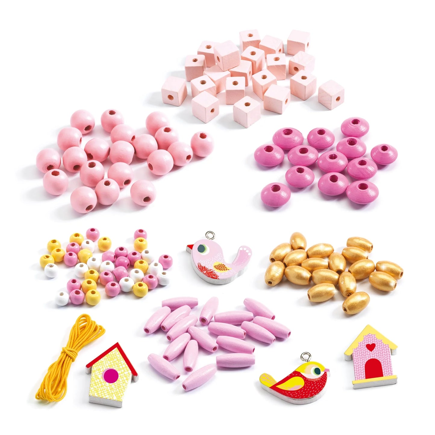 Djeco Set Perline - Uccellini - Apple Pie