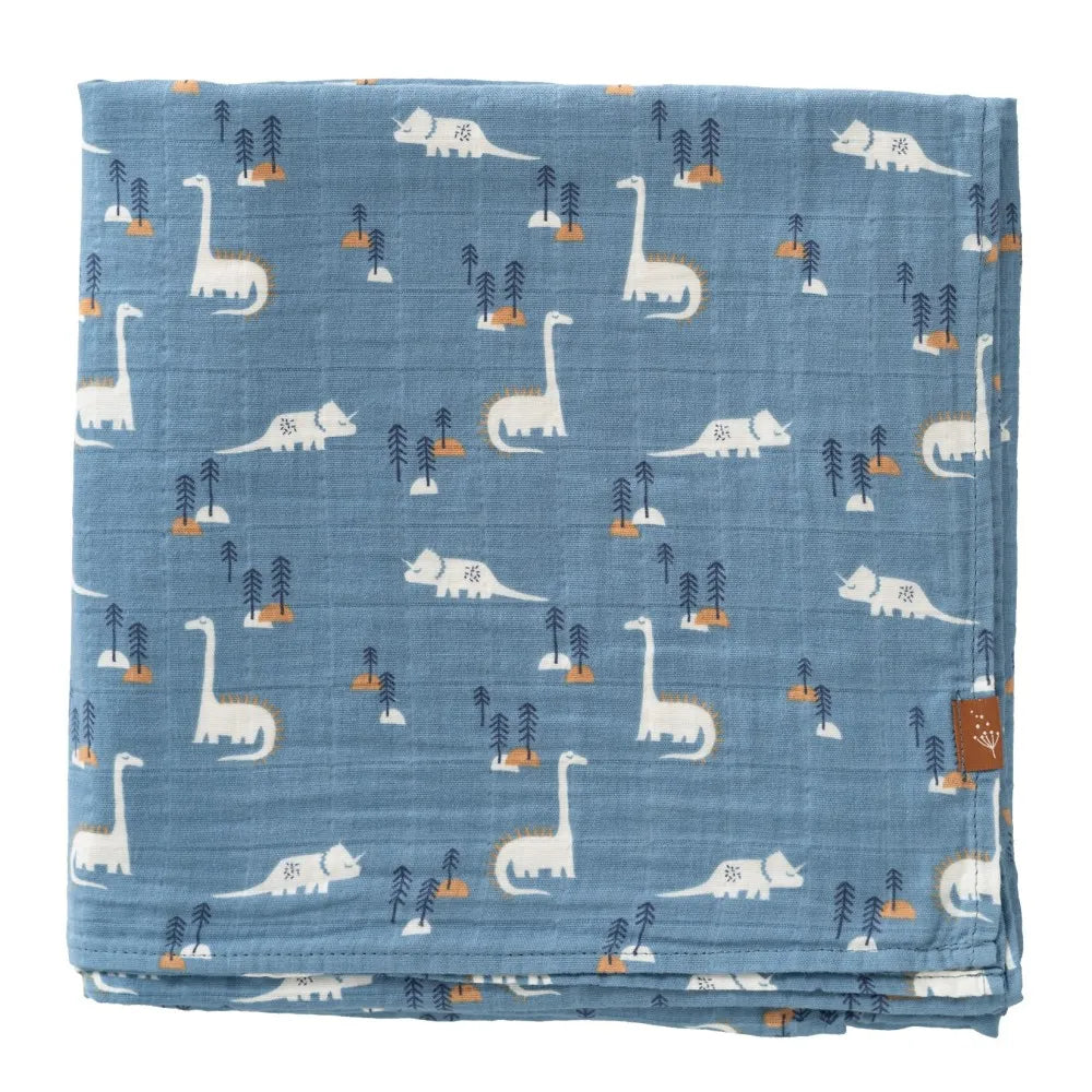 Fresk Swaddle 100% cotone organico - 120x120 cm - Dino - Apple Pie