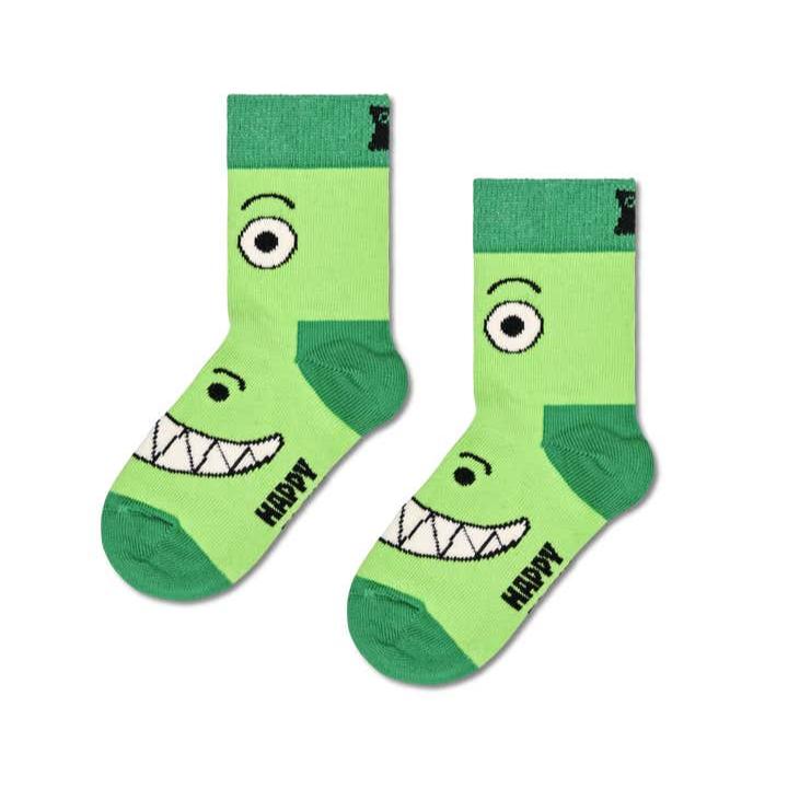 Happy Socks Calzini Bambino Dinosauro - Pacco da 2 paia - Apple Pie