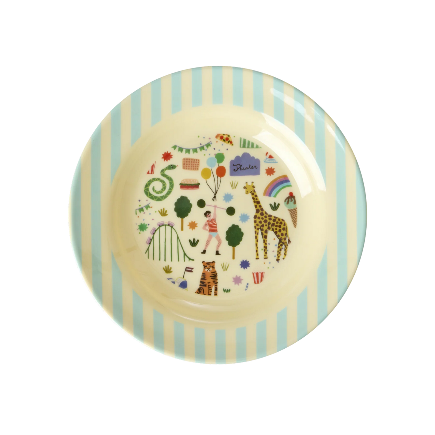 RICE Piatto fondo in melamina Fun Fair menta - Apple Pie