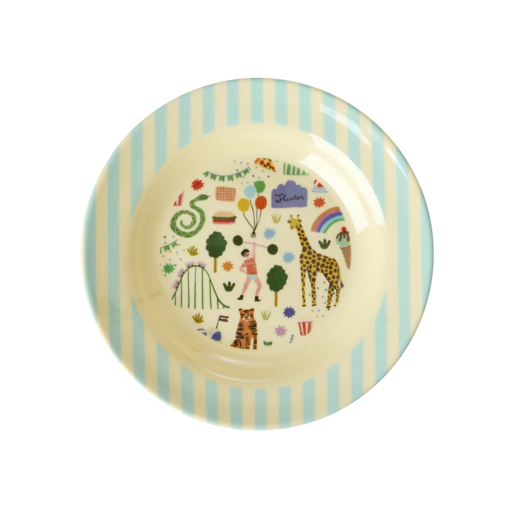 RICE Piatto fondo in melamina Fun Fair menta - Apple Pie