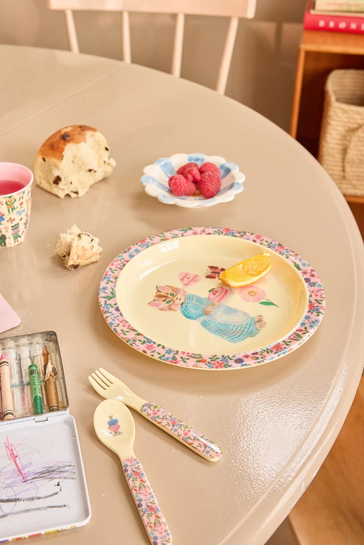 RICE Piatto piano in Melamina Nathalie Lete rosa - Apple Pie