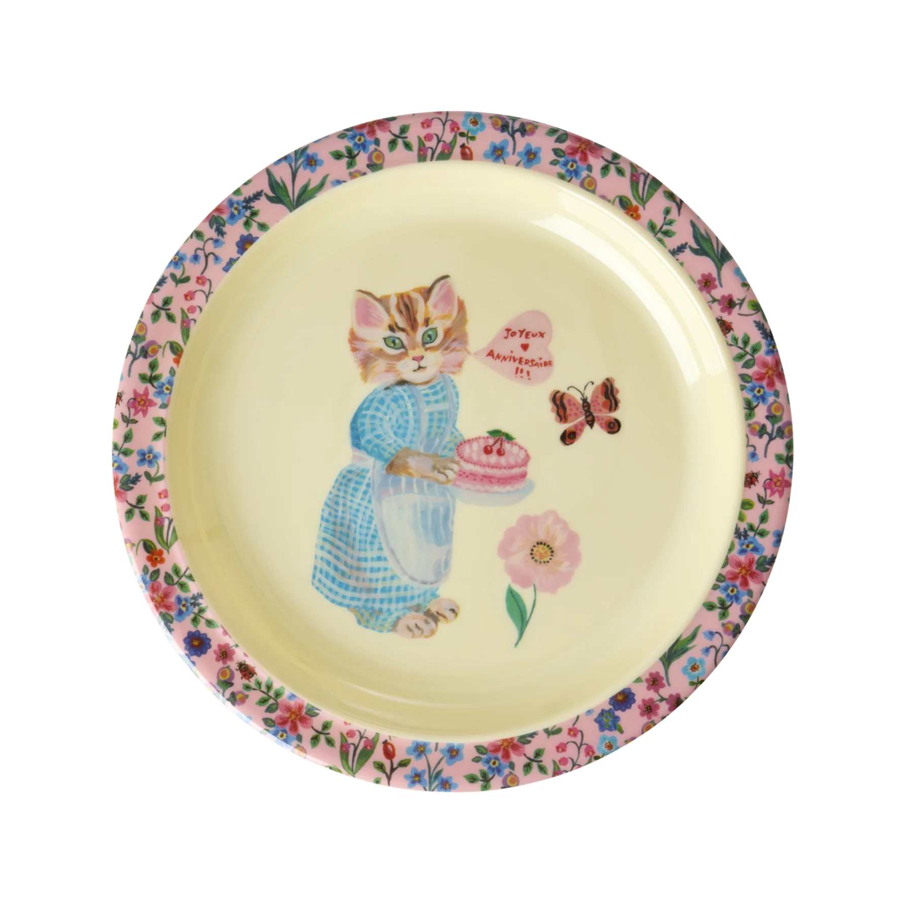 RICE Piatto piano in Melamina Nathalie Lete rosa - Apple Pie