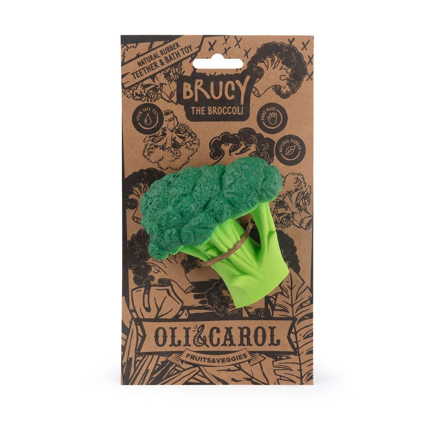 Oli&Carol – Brucy the Broccoli Baby Teether in gomma naturale