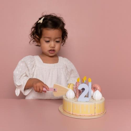 Little Dutch Torta di Compleanno in Legno Little Dutch 26 pezzi - Rosa - Apple Pie