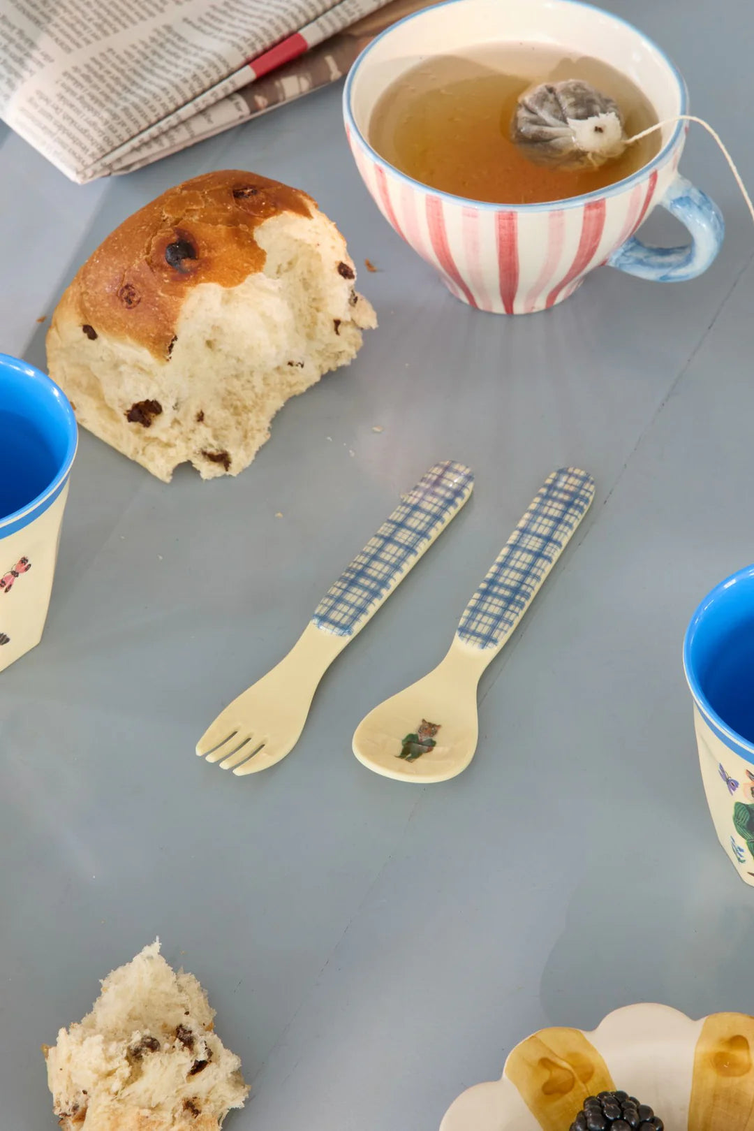 RICE Posate in Melamina Nathalie Lete blu - Apple Pie