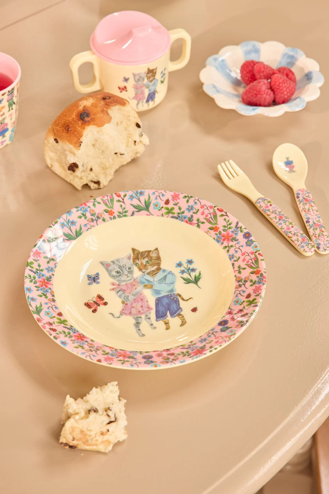RICE Posate in Melamina Nathalie Lete rosa - Apple Pie