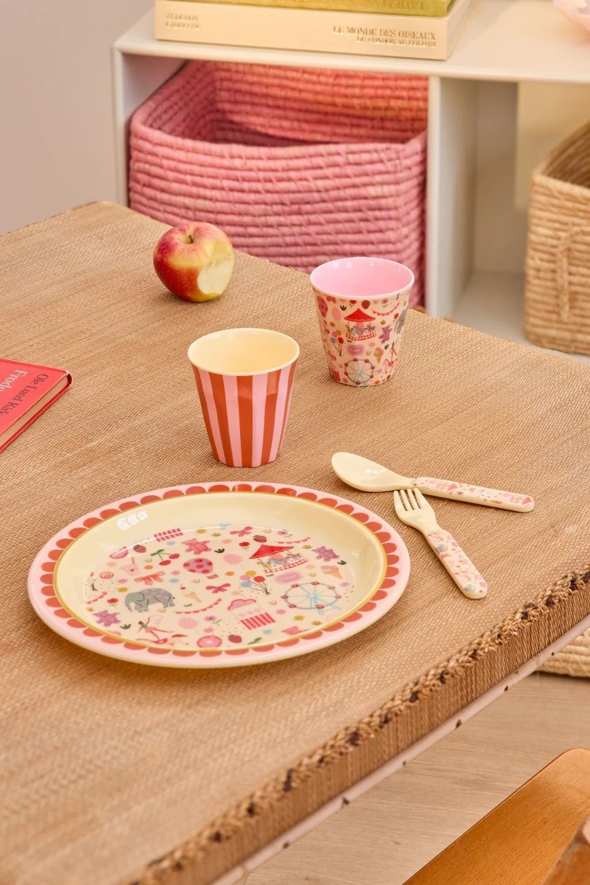 Rice Bicchiere in melamina Fun Fair rosa - Piccolo - Apple Pie
