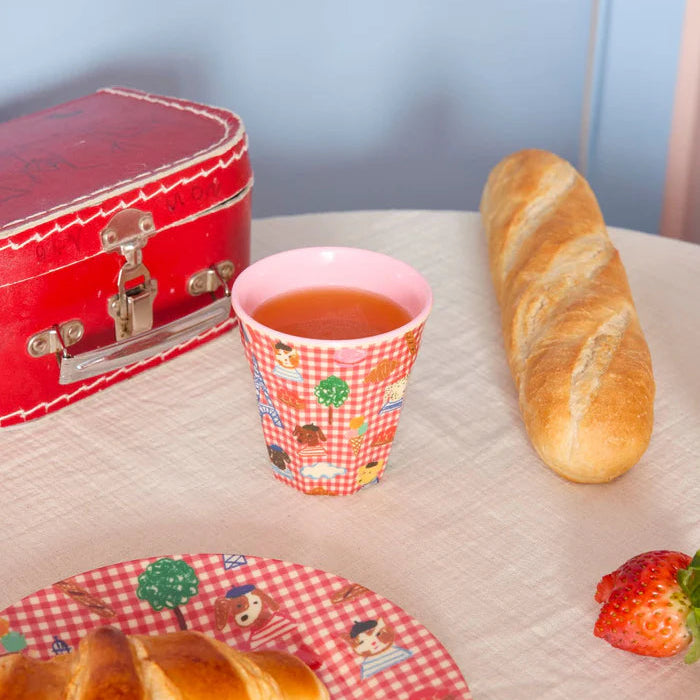 RICE Tazza Media "Kids in Paris" in Melamina 250 ml – Rossa