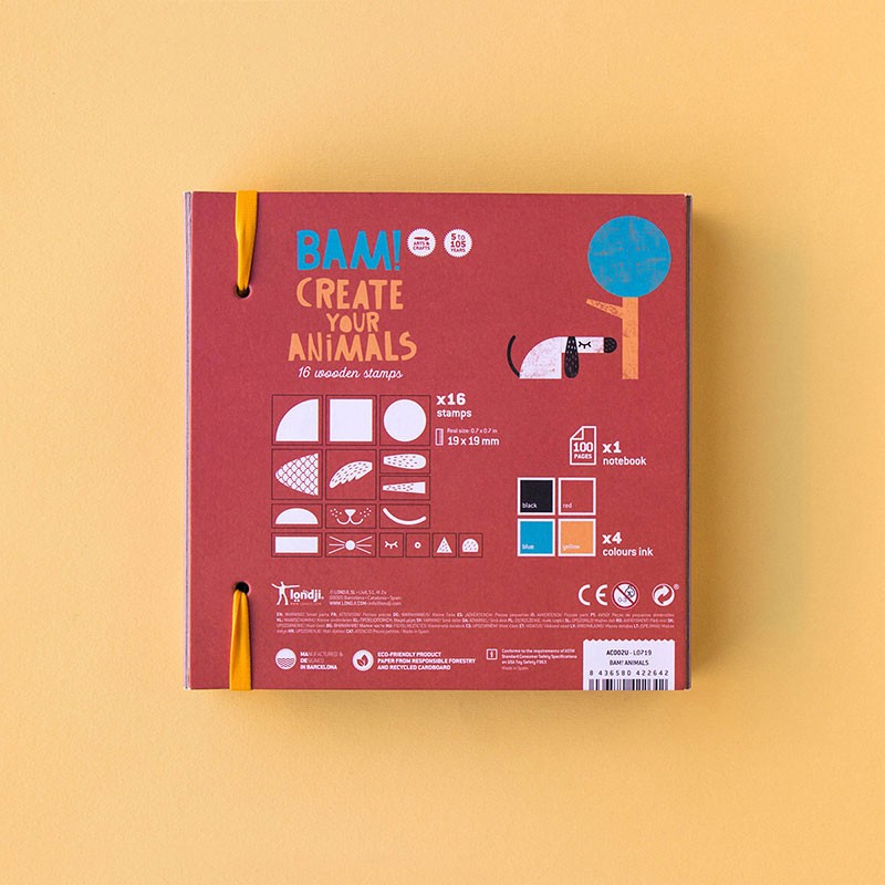 Set di Timbri Crea Animali - Bam! Create Your Animals - Apple Pie