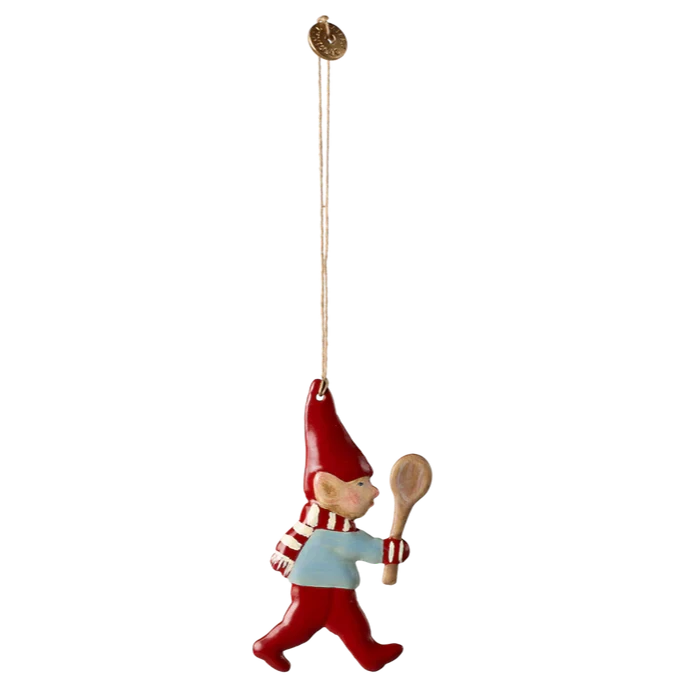 Maileg Decorazione in Metallo per Albero di Natale - Elfo con Cucchiaio - Apple Pie