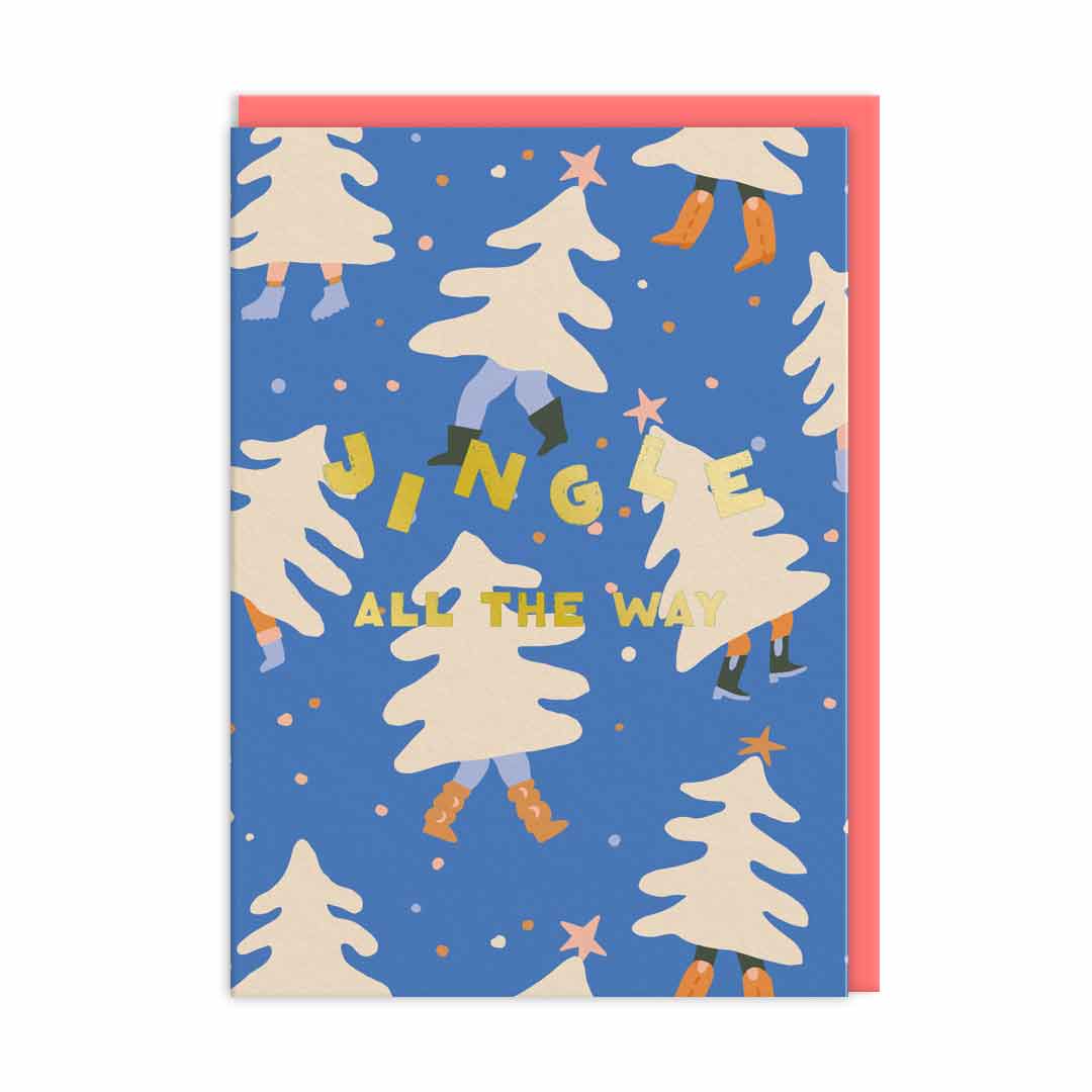 Ohh Deer Biglietto di Auguri - Dancing Tree Christmas Card Set - Set da 3 biglietti - Apple Pie