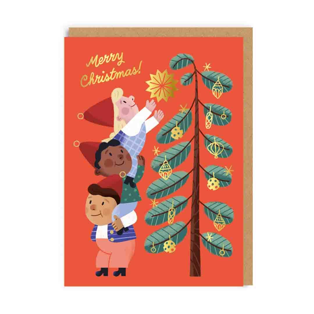 Ohh Deer Biglietto di Auguri -Santa's Helpers Tree Christmas Card - Apple Pie
