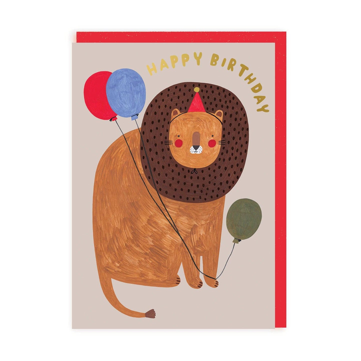 Ohh Deer Biglietto di Auguri - Lions with Balloons Greeting Card - Apple Pie