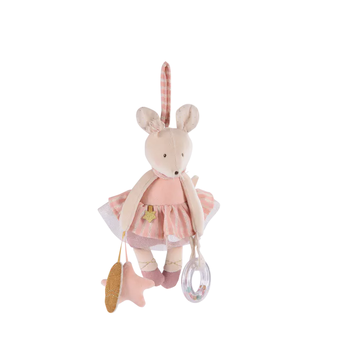 Moulin Roty La Petite École de Danse – Peluche Attività a Sospendere Topolina 34 cm