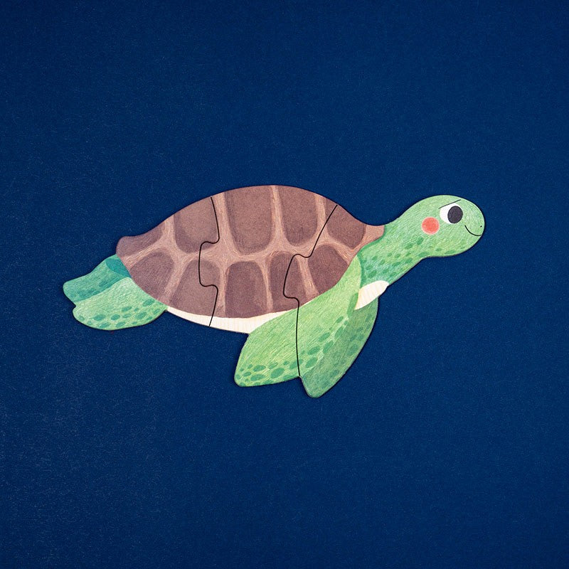 Londji – Puzzle Blue progressivi e reversibili con animali marini – 7 puzzle 2+