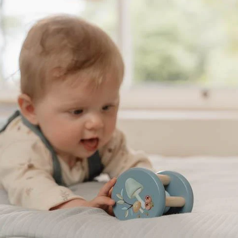 Little Dutch Sonaglio Roller Rattle - Blue - Forest Friends - Apple Pie