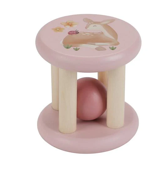 Little Dutch Sonaglio Roller Rattle - Pink - Fairy Garden - Apple Pie