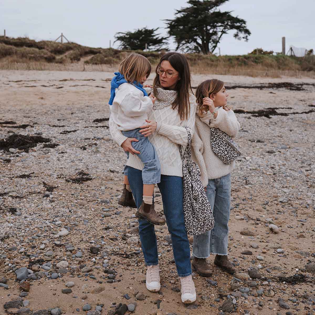 Rose in April Borsa Tote Graou Grigio - Animalier addicted - Apple Pie