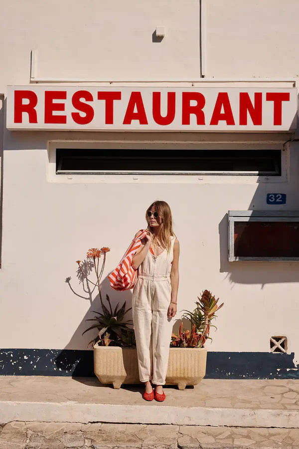 Rose in April Borsa Tote - Righe Tomato/Candy Pink - Apple Pie